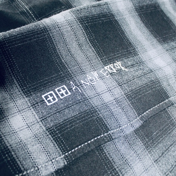 KSUBI Consciousness Long-sleeve Plaid Shirt Grey + Black - Picture 5 of 7